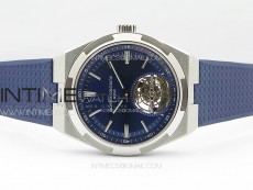 Overseas Tourbillon SS BBR Best Edition Blue Dial on Blue Rubber Strap