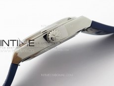 Overseas Tourbillon SS BBR Best Edition Blue Dial on Blue Rubber Strap
