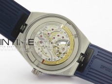 Overseas Tourbillon SS BBR Best Edition Blue Dial on Blue Rubber Strap