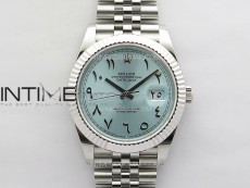 DateJust 41 126334 SS GMF 1:1 Best Edition Ice Blue Dial Arabic Markers on Jubilee Bracelet