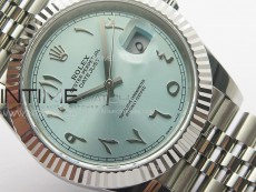 DateJust 41 126334 SS GMF 1:1 Best Edition Ice Blue Dial Arabic Markers on Jubilee Bracelet