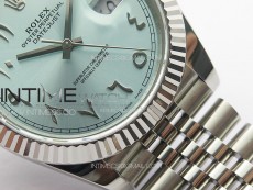 DateJust 41 126334 SS GMF 1:1 Best Edition Ice Blue Dial Arabic Markers on Jubilee Bracelet