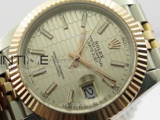 DateJust 41 126334 SS/RG GMF 1:1 Best Edition Silver Fluted Dial on SS/RG Jubilee Bracelet
