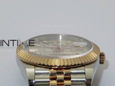 DateJust 41 126334 SS/RG GMF 1:1 Best Edition Silver Fluted Dial on SS/RG Jubilee Bracelet