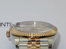 DateJust 41 126334 SS/RG GMF 1:1 Best Edition Silver Fluted Dial on SS/RG Jubilee Bracelet