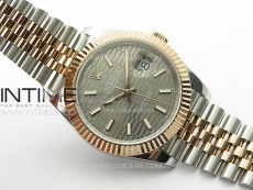 DateJust 41 126334 SS/RG GMF 1:1 Best Edition Gray Fluted Dial on SS/RG Jubilee Bracelet