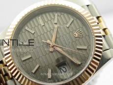 DateJust 41 126334 SS/RG GMF 1:1 Best Edition Gray Fluted Dial on SS/RG Jubilee Bracelet
