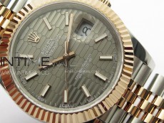 DateJust 41 126334 SS/RG GMF 1:1 Best Edition Gray Fluted Dial on SS/RG Jubilee Bracelet