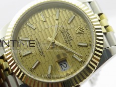DateJust 41 126334 SS/YG GMF 1:1 Best Edition Gold Fluted Dial on SS/YG Jubilee Bracelet