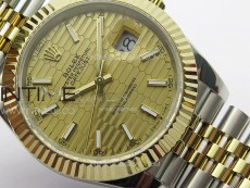 DateJust 41 126334 SS/YG GMF 1:1 Best Edition Gold Fluted Dial on SS/YG Jubilee Bracelet