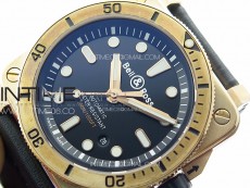 BR 03-92 Diver Bronzo B12 1:1 Best Edition Black Dial on Leather Strap MIYOTA 9015 (Free Rubber Strap And Tool)