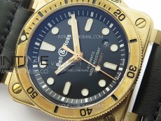 BR 03-92 Diver Bronzo B12 1:1 Best Edition Black Dial on Leather Strap MIYOTA 9015 (Free Rubber Strap And Tool)