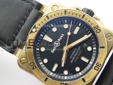 BR 03-92 Diver Bronzo B12 1:1 Best Edition Black Dial on Leather Strap MIYOTA 9015 (Free Rubber Strap And Tool)