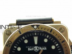 BR 03-92 Diver Bronzo B12 1:1 Best Edition Black Dial on Leather Strap MIYOTA 9015 (Free Rubber Strap And Tool)