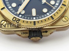 BR 03-92 Diver Bronzo B12 1:1 Best Edition Black Dial on Leather Strap MIYOTA 9015 (Free Rubber Strap And Tool)