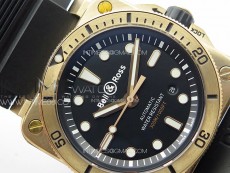 BR 03-92 Diver Bronzo B12 1:1 Best Edition Black Dial on Rubber Strap MIYOTA 9015 (Free Leather Strap And Tool)