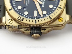 BR 03-92 Diver Bronzo B12 1:1 Best Edition Black Dial on Rubber Strap MIYOTA 9015 (Free Leather Strap And Tool)
