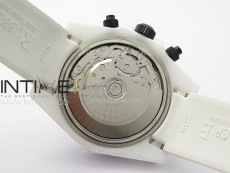 Daytona White Ceramic 5GF Best Edition Meteorite Dial on White Rubber Strap A7750