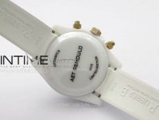 Daytona White Ceramic 5GF Best Edition White/RG Dial on White Rubber Strap A7750