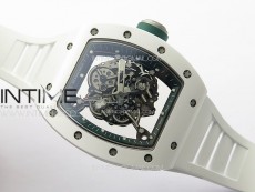 RM055 Real Ceramic Case KUF Best Edition Black Crown on White Rubber Strap MIYOTA8215