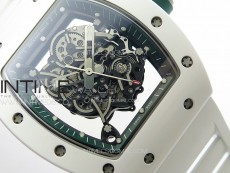RM055 Real Ceramic Case KUF Best Edition Black Crown on White Rubber Strap MIYOTA8215