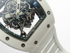 RM055 Real Ceramic Case KUF Best Edition Black Crown on White Rubber Strap MIYOTA8215