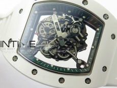 RM055 Real Ceramic Case KUF Best Edition Black Crown on White Rubber Strap MIYOTA8215