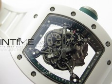 RM055 Real Ceramic Case KUF Best Edition Black Crown on White Rubber Strap MIYOTA8215