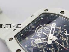 RM055 Real Ceramic Case KUF Best Edition Black Crown on White Rubber Strap MIYOTA8215