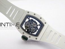 RM055 Real Ceramic Case KUF Best Edition Black Crown on White Rubber Strap MIYOTA8215