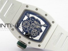 RM055 Real Ceramic Case KUF Best Edition Black Crown on White Rubber Strap MIYOTA8215