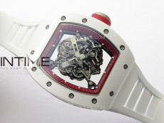 RM055 Real Ceramic Case KUF Best Edition Red Crown on White Rubber Strap MIYOTA8215
