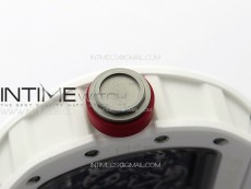 RM055 Real Ceramic Case KUF Best Edition Red Crown on White Rubber Strap MIYOTA8215
