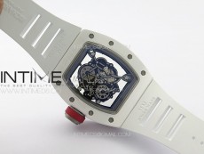 RM055 Real Ceramic Case KUF Best Edition Red Crown on White Rubber Strap MIYOTA8215