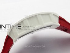 RM055 Real Ceramic Case KUF Best Edition Red Crown on Red Rubber Strap MIYOTA8215