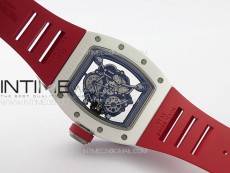 RM055 Real Ceramic Case KUF Best Edition Red Crown on Red Rubber Strap MIYOTA8215
