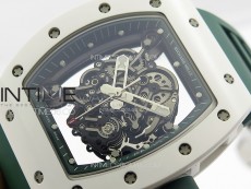 RM055 Real Ceramic Case KUF Best Edition Green Crown on Green Rubber Strap MIYOTA8215