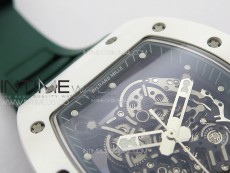 RM055 Real Ceramic Case KUF Best Edition Green Crown on Green Rubber Strap MIYOTA8215