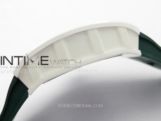 RM055 Real Ceramic Case KUF Best Edition Green Crown on Green Rubber Strap MIYOTA8215