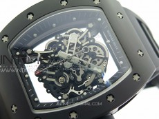 RM055 Real Ceramic Case KUF Best Edition Black Crown on Black Rubber Strap MIYOTA8215