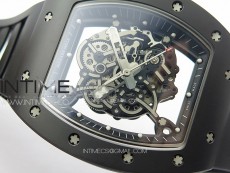 RM055 Real Ceramic Case KUF Best Edition Black Crown on Black Rubber Strap MIYOTA8215