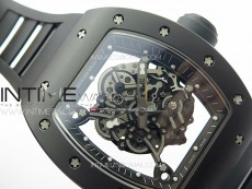 RM055 Real Ceramic Case KUF Best Edition Black Crown on Black Rubber Strap MIYOTA8215