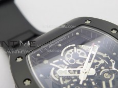 RM055 Real Ceramic Case KUF Best Edition Black Crown on Black Rubber Strap MIYOTA8215