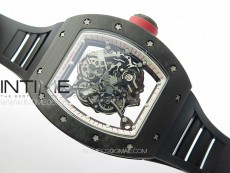 RM055 Forged Carbon Case KUF Best Edition Red Crown on Black Rubber Strap MIYOTA8215