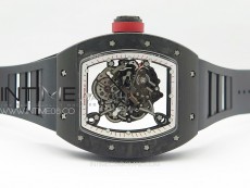 RM055 Forged Carbon Case KUF Best Edition Red Crown on Black Rubber Strap MIYOTA8215