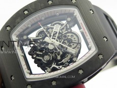 RM055 Forged Carbon Case KUF Best Edition Red Crown on Black Rubber Strap MIYOTA8215