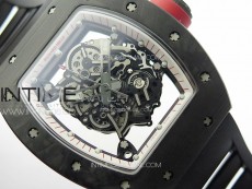 RM055 Forged Carbon Case KUF Best Edition Red Crown on Black Rubber Strap MIYOTA8215