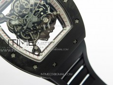 RM055 Forged Carbon Case KUF Best Edition Red Crown on Black Rubber Strap MIYOTA8215
