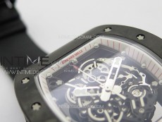 RM055 Forged Carbon Case KUF Best Edition Red Crown on Black Rubber Strap MIYOTA8215