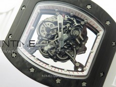 RM055 Forged Carbon Case KUF Best Edition Red Crown on White Rubber Strap MIYOTA8215